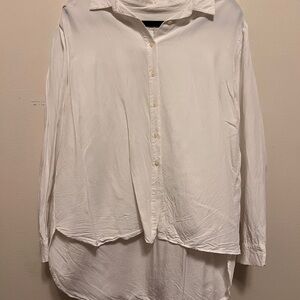 LOFT White Button Down Shirt